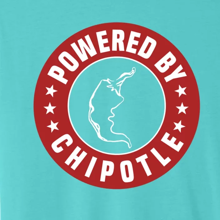 Funny Powered By Chipotle Design Chili Pepper Gift ChromaSoft Performance T-Shirt