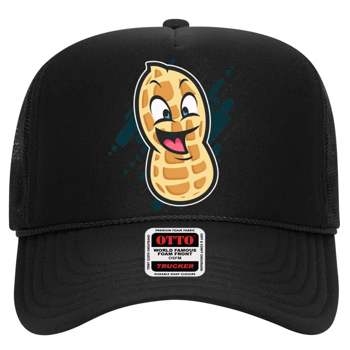 Funny Peanut Butt Gag Peanut Butter Food High Crown Mesh Trucker Hat