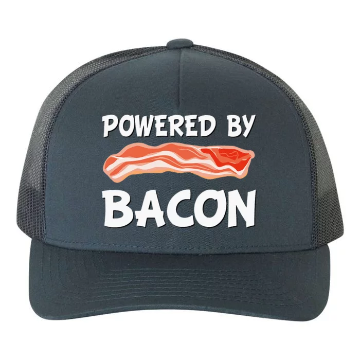 Funny Powered By Bacon Bacon Lovers Yupoong Adult 5-Panel Trucker Hat