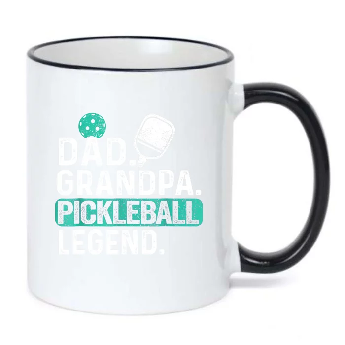 Funny Pickle Ball Dad Grandpa Pickleball Legend Player Gift Black Color Changing Mug