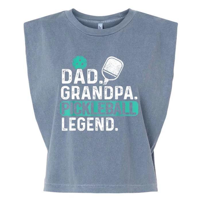 Funny Pickle Ball Dad Grandpa Pickleball Legend Player Gift Garment-Dyed Women's Muscle Tee