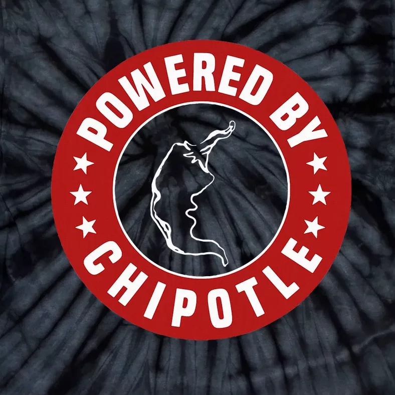 Funny Powered By Chipotle Design Chili Pepper Tie-Dye T-Shirt