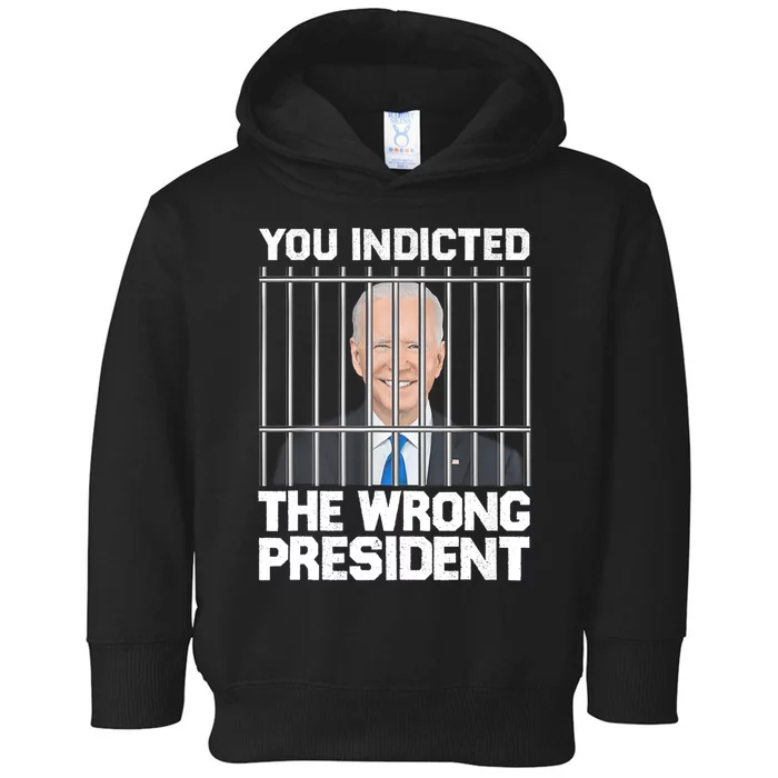 Funny Political Biden You Indicted The Wrong President Toddler Hoodie