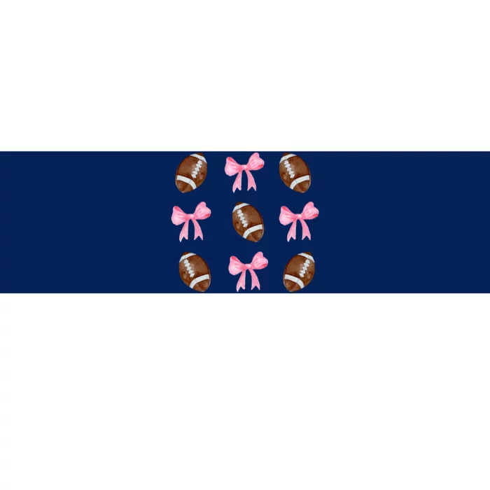 Football Pink Bow Festive Sport Lover Bumper Sticker