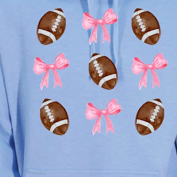 Football Pink Bow Festive Sport Lover Unisex Surf Hoodie