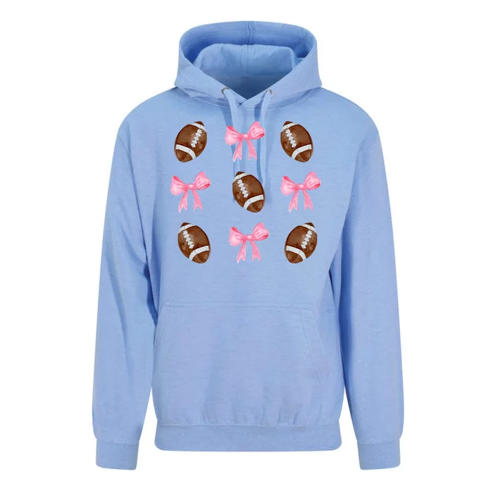 Football Pink Bow Festive Sport Lover Unisex Surf Hoodie