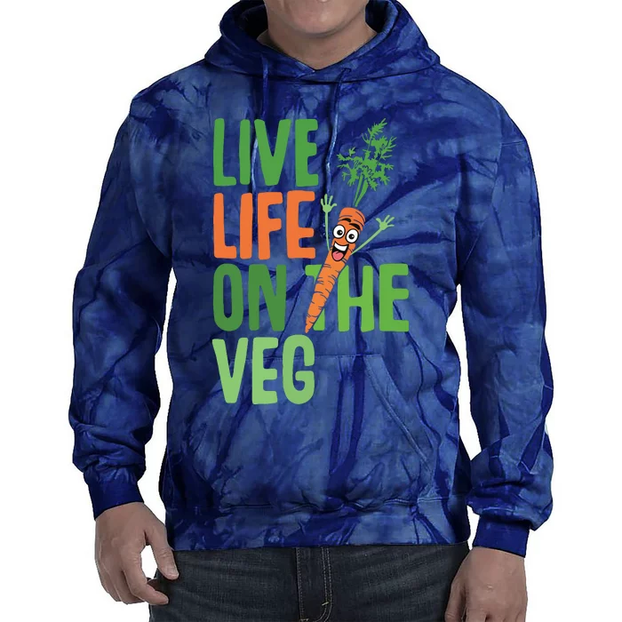 Funny Plant Based Design Carrot With Funny Vegan Slogan Tie Dye Hoodie