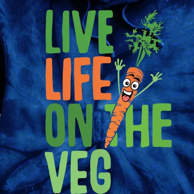 Funny Plant Based Design Carrot With Funny Vegan Slogan Tie Dye Hoodie