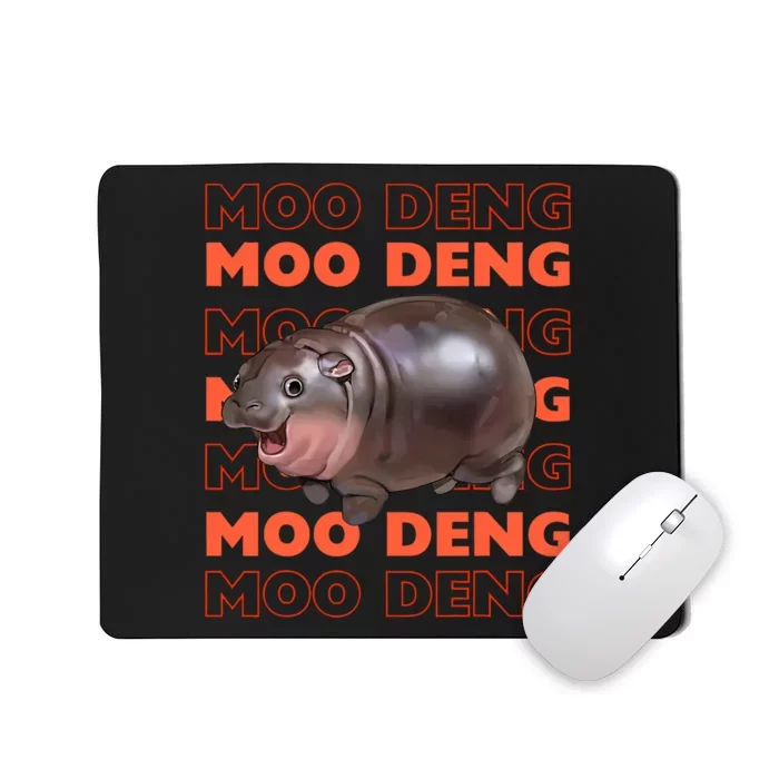 Funny Pygmy Bouncy Pig In Thai Costume Moo Deng Mousepad