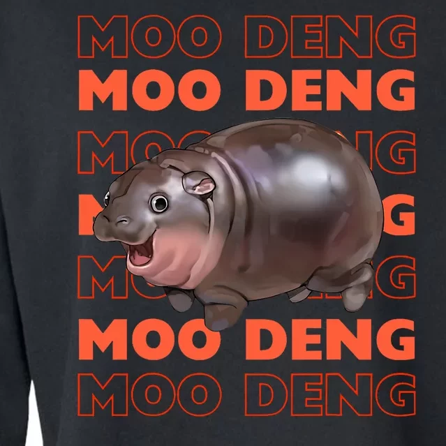 Funny Pygmy Bouncy Pig In Thai Costume Moo Deng Cropped Pullover Crew