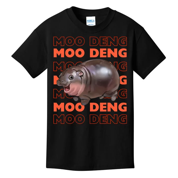 Funny Pygmy Bouncy Pig In Thai Costume Moo Deng Kids T-Shirt