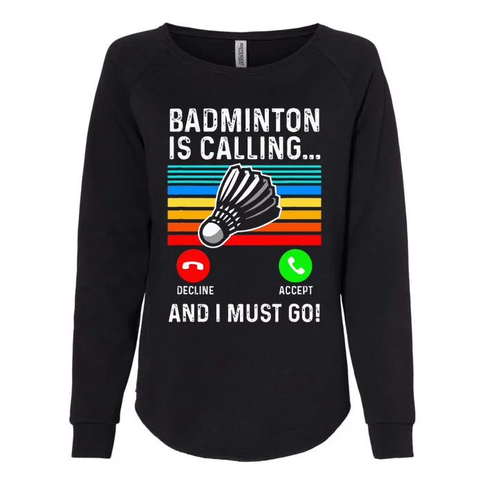 Funny Pickleball Badminton Shuttlecock Womens California Wash Sweatshirt