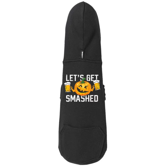 Funny Pumpkin Beer Halloween Costume Get Smashed Doggie 3-End Fleece Hoodie