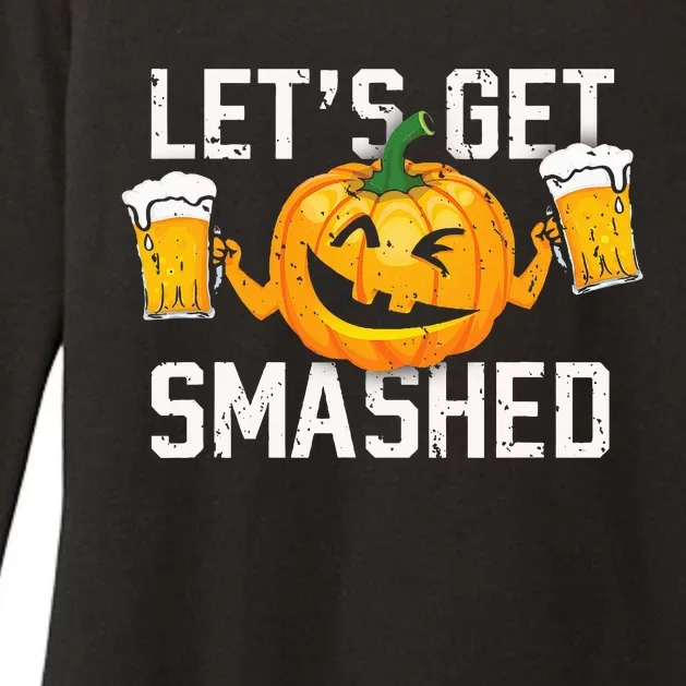 Funny Pumpkin Beer Halloween Costume Get Smashed Womens CVC Long Sleeve Shirt