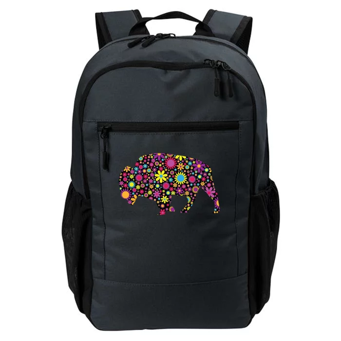 Flower Patterns Bison Buffalo Funny Daily Commute Backpack