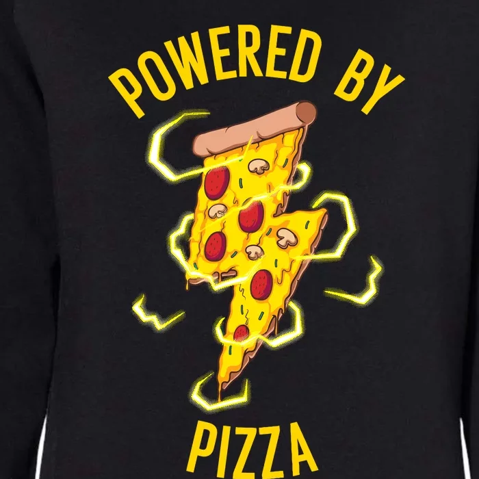 Funny Powered By Pizza Gift Cool Pizza Lover Womens California Wash Sweatshirt