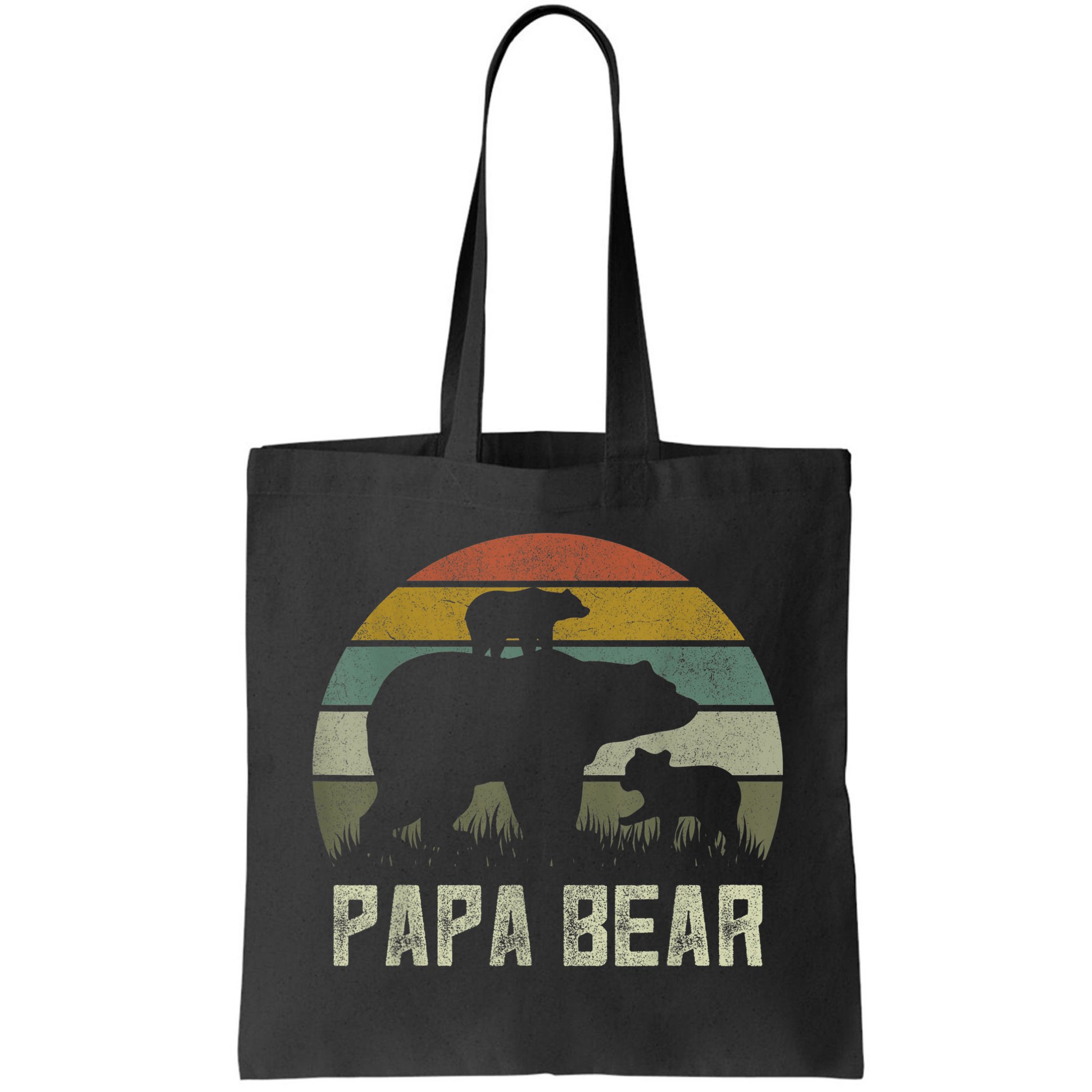 Mens Papa Bear Fathers Day Grandad Shirts, Fun 3 Cub Kid Grandpa