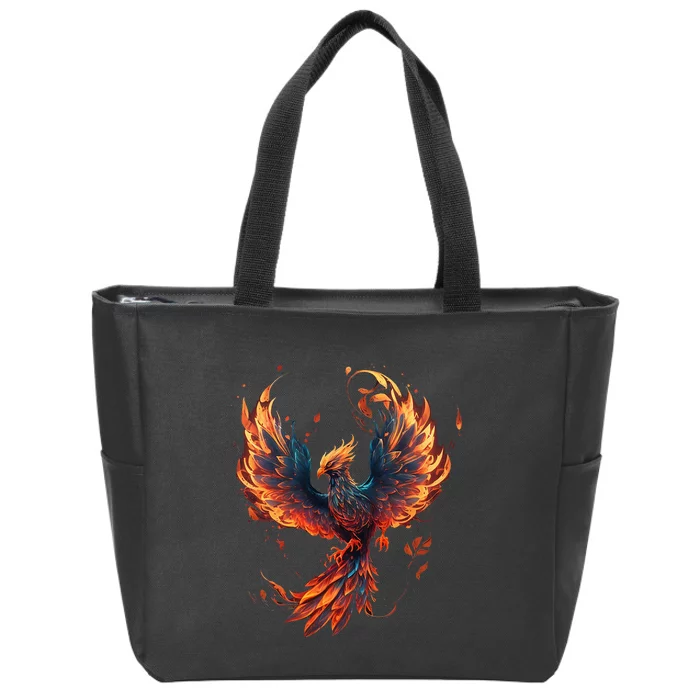 Fire Phoenix Bird Phoenix Reborn Firebird Phoenix Zip Tote Bag