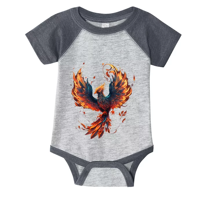 Fire Phoenix Bird Phoenix Reborn Firebird Phoenix Infant Baby Jersey Bodysuit