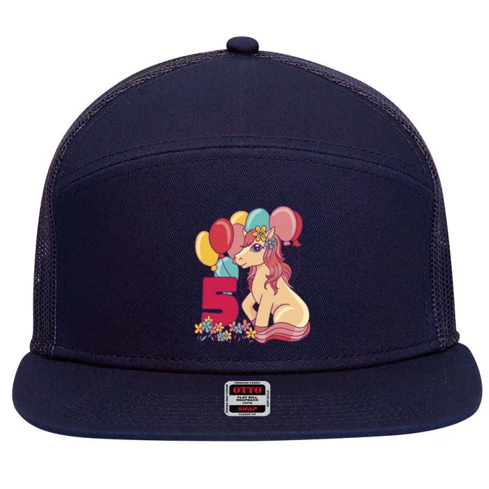 Fifth Pony Birthday 7 Panel Mesh Trucker Snapback Hat