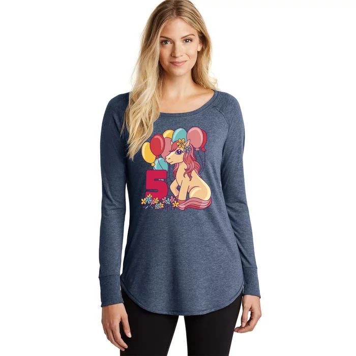 Fifth Pony Birthday Women's Perfect Tri Tunic Long Sleeve Shirt