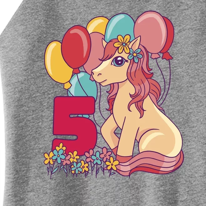 Fifth Pony Birthday Women’s Perfect Tri Rocker Tank