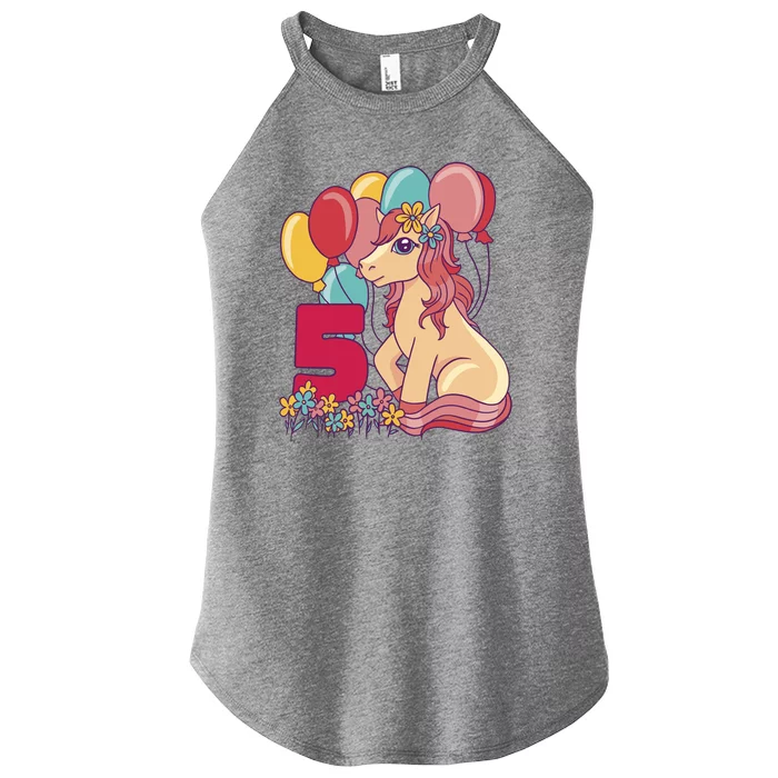 Fifth Pony Birthday Women’s Perfect Tri Rocker Tank