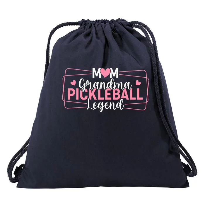 Funny Pickle Ball Mom Grandma Pickleball Legend Player Gift Drawstring Bag