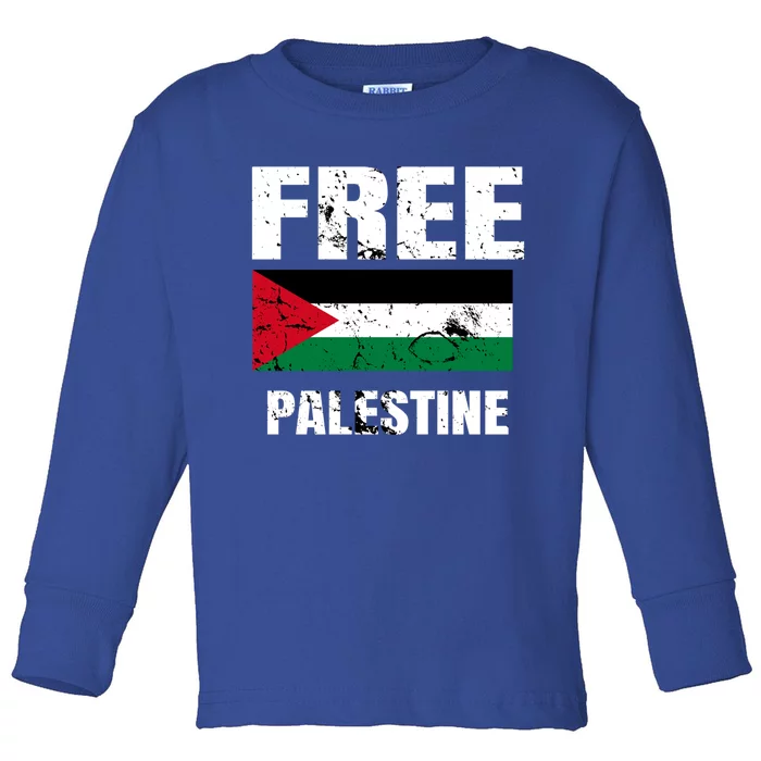 Free Palestine Cute Gift Palestine Will Be Free Funny Gift Toddler Long Sleeve Shirt