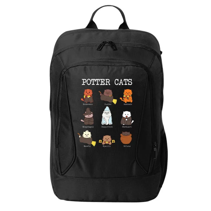 funny Potter Cats Gifts for Cat Lovers City Backpack