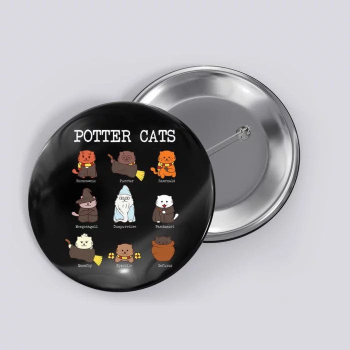 funny Potter Cats Gifts for Cat Lovers Button