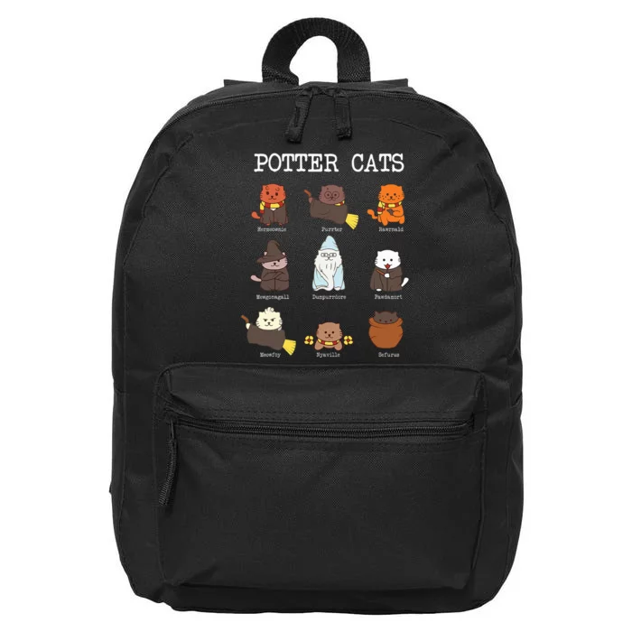 funny Potter Cats Gifts for Cat Lovers 16 in Basic Backpack