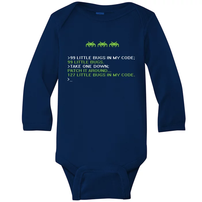 Funny Programmer Coding Debugger Hacker Computer Science Dev Baby Long Sleeve Bodysuit