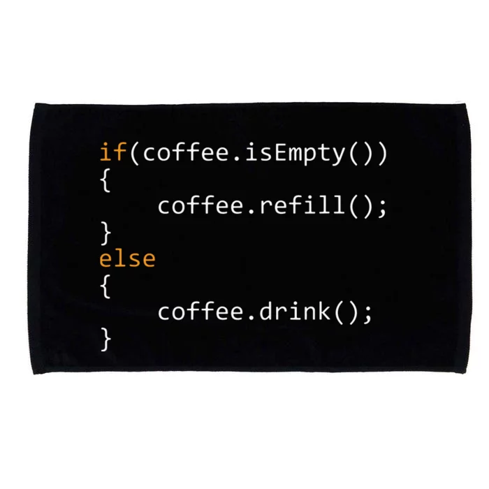 Funny Programmer Coffee Gift For Coders Microfiber Hand Towel