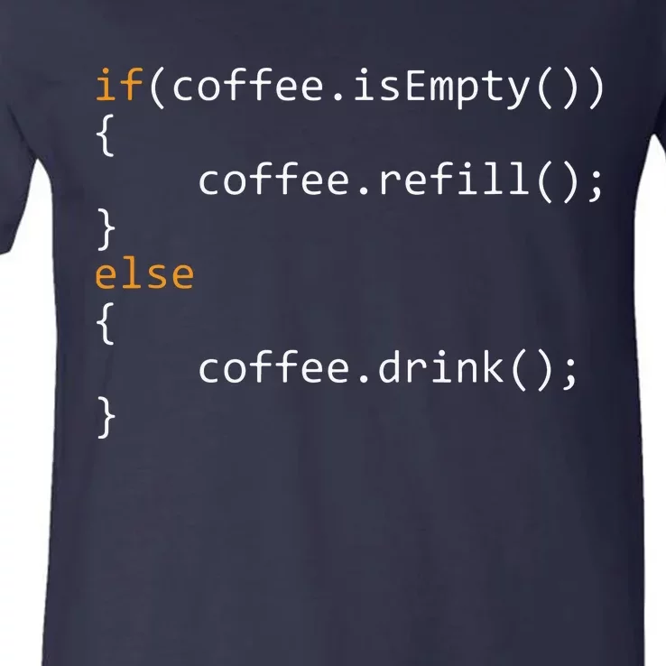 Funny Programmer Coffee Gift For Coders V-Neck T-Shirt