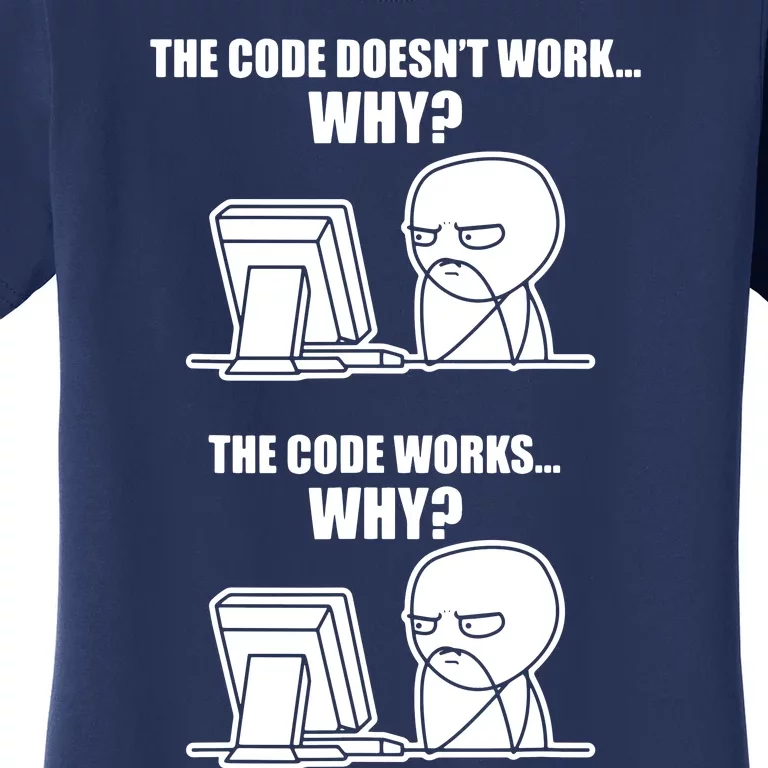 Funny Programmer Code Works Why Meme Tee Women's T-Shirt