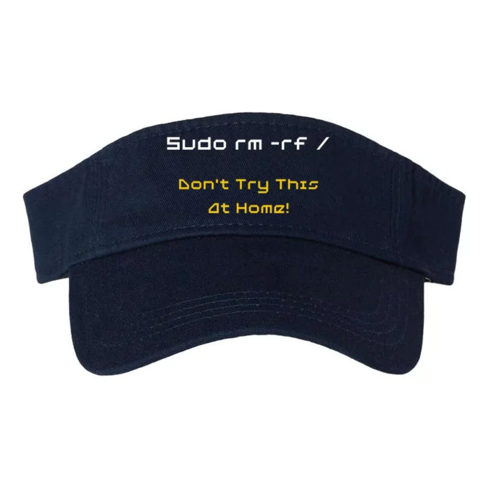 Funny Programmer Coding Code Coder Software Linux Sudo rm rf Valucap Bio-Washed Visor