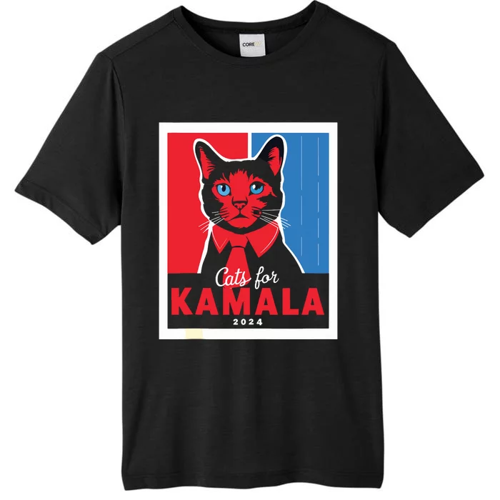 Funny Political Cats For Kamala Feline Lover Supporter ChromaSoft Performance T-Shirt