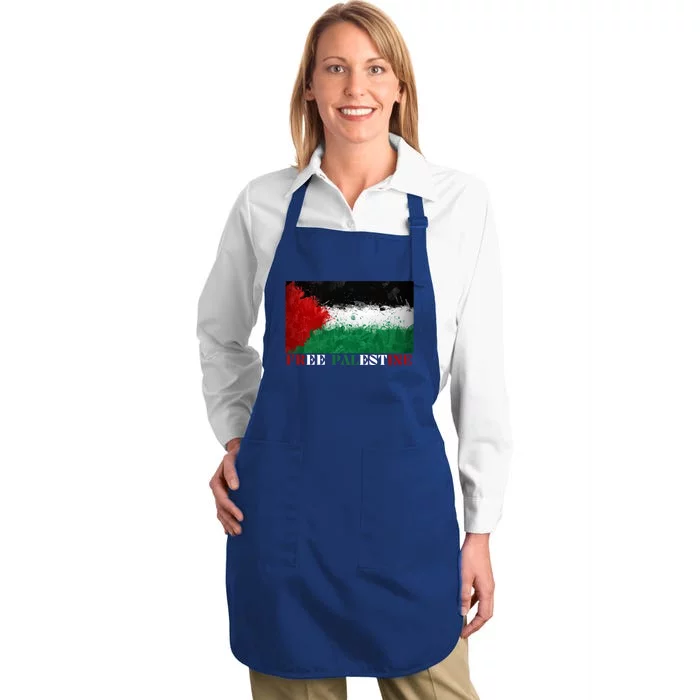 Free Palestine Cute Gift Full-Length Apron With Pocket