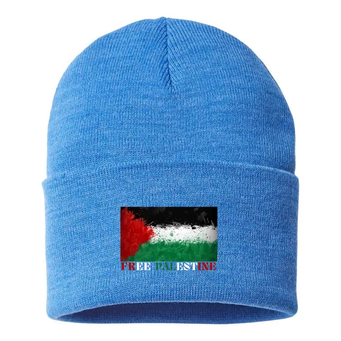 Free Palestine Cute Gift Sustainable Knit Beanie