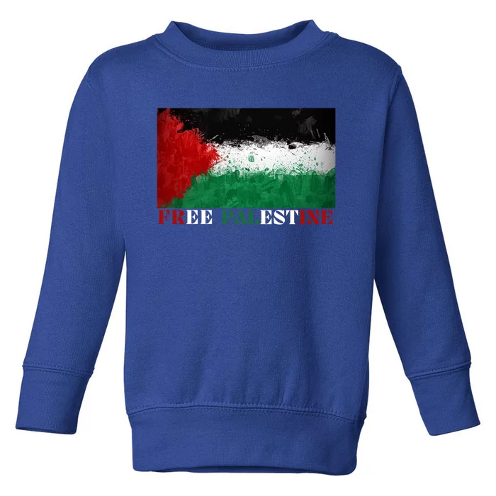 Free Palestine Cute Gift Toddler Sweatshirt