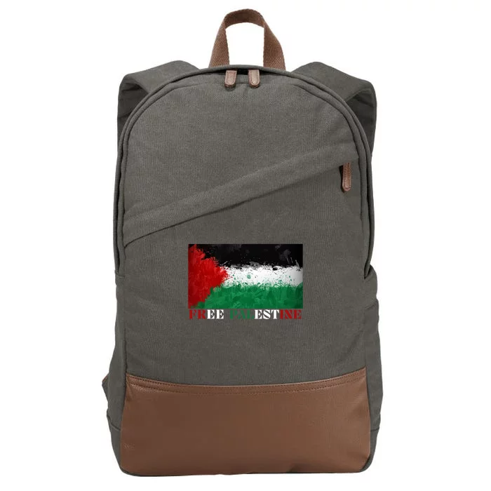 Free Palestine Cute Gift Cotton Canvas Backpack