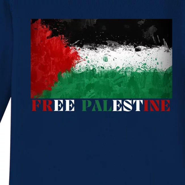 Free Palestine Cute Gift Baby Long Sleeve Bodysuit