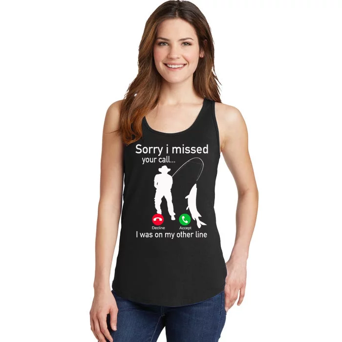 Fishing Phone Call With Fishing Line Funny Fish Fisherman Fishing Phone Call W Ladies Essential Tank