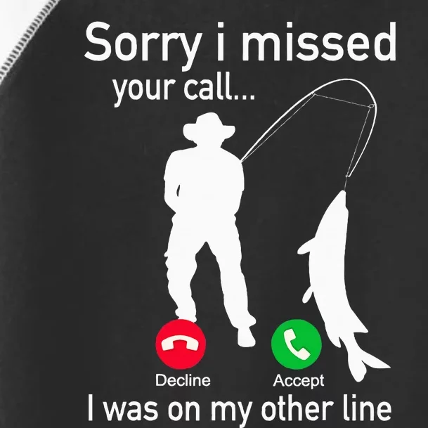 Fishing Phone Call With Fishing Line Funny Fish Fisherman Fishing Phone Call W Toddler Fine Jersey T-Shirt