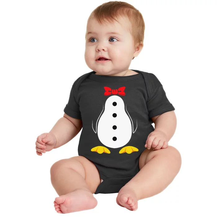 funny Penguin Costume Tuxedo Halloween Gift Baby Bodysuit