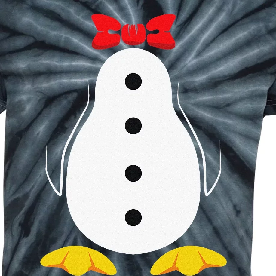 funny Penguin Costume Tuxedo Halloween Gift Kids Tie-Dye T-Shirt