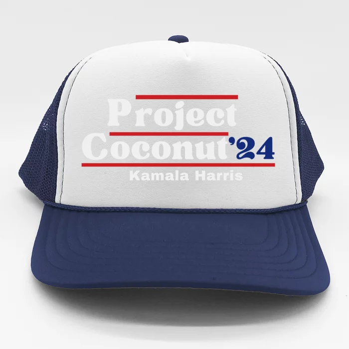 Funny Project Coconut Kamala Harris 2024 President Pro Biden Gift Trucker Hat