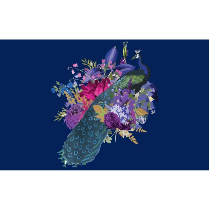 Floral Peacock Colorful Peacocks Boho Style Bumper Sticker