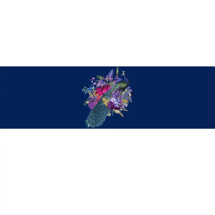 Floral Peacock Colorful Peacocks Boho Style Bumper Sticker